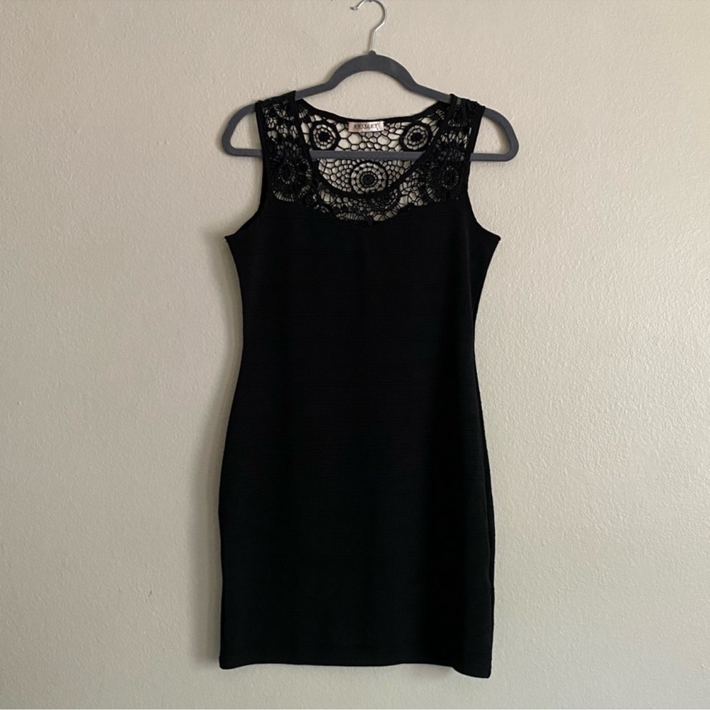 Kessley Black Lace Crochet Lace Design Women’s Dress✨